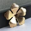 Accesorios de Joyería Hechos a Mano DIY 30*30mm Pieza de Flor de Cinco Pétalos de Cobre Horquilla Broche Material Accesorio para el Cabello Nupcial A440