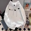 Moletom com capuz estilo americano para homens e mulheres, nova marca da moda outono e inverno 2026, estampa de gato, moletom pulôver casual solto
