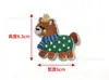 Pegatinas de Tela Bordadas del Año Nuevo del Caballo para Fundas de Teléfono, Bolsos, Sobres Rojos, Accesorios DIY, Lindos Caballitos Animales Adhesivos de Doble Cara