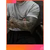 Camiseta Masculina Cinza Gola Redonda Manga Curta Estilo Americano Durão Fitness Esportes Casual Amiga da Pele Respirável Camiseta Básica Casual Top