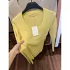 MISS Otoño Moda Básica Acanalada Versátil Ajuste Delgado Cuello Redondo Manga Larga Suéter de Punto para Mujer 98125