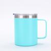 Taza Sencilla Personalizada de 12 oz Acero Inoxidable 304 Doble Pared Aislada al Vacío Taza de Café para el Hogar con Asa Venta al por Mayor