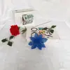 Flor de oro rosa hueca de 15 cm, flor de Navidad simulada, colgante para árbol de Navidad, decoración navideña, accesorios para corona de flores