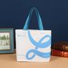 Bolsa de lona tridimensional diy estampado de moda gran capacidad portátil bolsa de compras fácil almacenamiento estudiante poliéster algodón