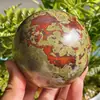 Bola de Piedra Sangre de Dragón de Cristal Natural Piedra Cruda de Cristal Pulida Artesanías de Cristal para el Hogar y la Oficina Adornos Feng Shui Venta al por Mayor