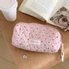 Bolsa de Maquiagem de Bolinhas de Morango para Mulheres, Aparência Sofisticada, Bolsa Portátil para Armazenamento de Maquiagem para Viagem, Organizador de Produtos de Skincare, Necessaire