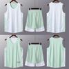Conjunto de Uniforme de Baloncesto de Doble Cara Estilo Americano para Niños al por Mayor, Incluye Camiseta y Pantalones de Doble Cara, Pantalones de Longitud hasta la Rodilla de una Cara de Secado Rápido y Transpirables