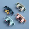 Estante para Mopa de Dos Colores para el Hogar Sin Clavos Colgante de Pared para Baño Pinza para Mopa Gancho de Pared para Baño Pinza para Escoba Estante para Escoba Sin Rastro