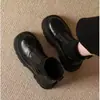 Novas Botas Martin Retrô Outono/Inverno 2026 para Mulheres, Estilo Britânico, Pequenas, Sola Grossa, Botas Curtas Elásticas Emagrecedoras, Bico Redondo, Botas Meia