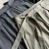 Calça plissada dupla de corte A, listrada, perna larga, com caimento, para homens, verão, corte solto, estilo old money, corte curvo, calça para o dia a dia
