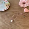 Collar Gargantilla de Perlas Estilo Francés para Mujer, Diseño de Nicho de Lujo Ligero, Cadena para Clavícula en Forma de Corazón, Cadena de Suéter de Gama Alta con un Ambiente Elegante