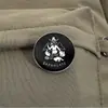 Estilo Gótico Dark Gatinho Caveira Desenho Animado Emblema Estrela de Cinco Pontas Esqueleto Broche de Metal Decoração de Mochila Pino