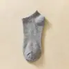 Calcetines para hombre y mujer, calcetines cortos para primavera y verano, color liso, finos, absorbentes de sudor, transpirables, negros, blancos, grises, calcetines invisibles, antideslizantes, que no se caen, calcetines de puesto callejero