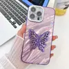 Funda de teléfono con soporte de mariposa IMD electrochapado para Apple 16PROMAX película para lente 15 patrón de estaño 14 agujero fino 13