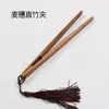 Set de Pinzas para Té de Madera Maciza de Bambú Pinza de Bambú Pinza para Taza Accesorios para Juego de Té Ceremonia del Té Pinzas para Tazas de Té Pinzas para Té de Acero Inoxidable