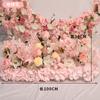 Arreglo floral artificial de alto nivel con flores rosas para bodas, arco de luna para bodas, flores para bodas