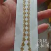 Moda Europea y Americana Nueva Exquisito Corazón de Amor Grabado Galvanizado al Vacío Acero de Titanio 18K Lujo Ligero Collar Pulsera