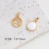 Colgante de amor de mica con fritillary de oro real chapado en color dorado con bolsa de cobre, joyería hecha a mano, pulsera, collar, pendientes, accesorios