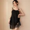 Zimei Noche Crujiente Sexy Lencería Talla Grande Transparente Tentación Ligueros Encaje Sexy Pijama de Mujer Bata Conjunto Dropshipping