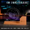 Lámparas de noche personalizadas culturales y creativas para empresas, regalos de negocios, portalápices de madera maciza recargables, recuerdos de aniversario