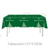 Novo Design de Linha Simples Suprimentos para Festa de Natal Decoração de Atmosfera Louça Descartável Guardanapo de Papel Conjunto de Pratos de Papel
