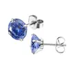 Pendientes de Acero Inoxidable con Circonita de Venta Caliente con Cierre de Mariposa, Pendientes Sencillos de Acero Inoxidable Integrados de Cuatro Garras, Venta al por Mayor de Fábrica