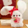 Creativa Linda Muñeca de Peluche Chirriante Colgante Conejo de Orejas Largas Muñeca Fantasma Llavero Corazón de Niña Accesorios para Colgar en Bolsa