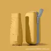Novo Guarda-chuva de Cartão Portátil com Alça Colorida Combinada e Revestimento Preto para Proteção Solar, Uso Duplo para Dias de Sol e Chuva, Guarda-chuva Promocional
