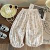Calça Fina Anti-Mosquito de Verão para Menininha Calça Jogger para Bebê Menina Calça Solta com Estampa de Desenho Animado para Crianças