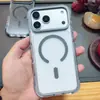 Diseño de molde personalizado para iPhone 18 Pro Max, con una funda de teléfono magnética, de cristal de hielo, bicolor, con protección anticaídas en las cuatro esquinas, disponible para producción OEM en volumen