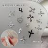 Accesorios para Uñas con Forma de Cruz de Circonia, Venta Caliente Transfronteriza Estilo Retro Oscuro Diamante DIY Rhinestones Usables para Uñas Accesorios Pequeños