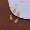Colar Pingente Corrente com Pingente de Borla Contas com Recorte Pérola Zircônia Banhado a Ouro Real 24K DIY Acessórios para Miçangas Feitos à Mão