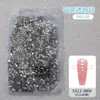 Abanico Rey Brillante con Diamantes Ss4 Ab Sueltos Transparentes Redondos Flatback Aurora Symphony Cristales para Uñas Rhinestones