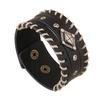 Suministro transfronterizo europeo y americano joyería venta al por mayor fábrica directa lote punk nuevo retro pulsera de cuero vacuno pulsera de cuero genuino