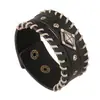 Suministro transfronterizo europeo y americano joyería venta al por mayor fábrica directa lote punk nuevo retro pulsera de cuero vacuno pulsera de cuero genuino