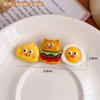 Novo Criativo Bonito Comida Jogar Hairpin Ins Menina Macio Bonito Hambúrguer Fritas Cartoon Side Fun Simulação Acessórios para o Cabelo