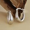 Estilo Minimalista Plata de Ley 925 Hebilla de Oreja Brillante en Forma de U para Mujer Lujo Ligero Moda de Gama Alta Versátil Transfronteriza Europea y Americana Pendientes de Otoño e Invierno