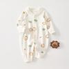 Mameluco de Bebé Algodón Puro Clase A Primavera y Otoño Ropa de Abajo Harper Pijamas para Bebés Hombres y Mujeres Ropa para Trepar sin Costuras Ropa para el Hogar