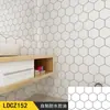 Renovação de cozinha autoadesivo impermeável papel de parede de banheiro adesivos de vaso sanitário à prova de óleo azulejos resistente a altas temperaturas papel de parede mosaico