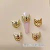 Nueva Máscara de Zorro Arte para Uñas Pedrería Cobre Incrustado Zirconia Colgante Pulsera Zorro Hueco Llama Kits de Arte para Uñas Accesorios Collar Pulsera