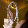 Nueva Diadema Retro de Terciopelo Verde Estilo Chino con Campana de Gota de Agua y Borla, Bordes Delgados y Corona Alta, Accesorio para la Cabeza Fresco y Elegante