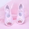Zapatos de Ballet de Satén Bordado con Corona para Niñas Suela Blanda Zapatos de Baile para Niños Zapatos de Garra de Gato para Actuación de Baile Jardín de Niños Bebé