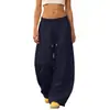 Pantalones de mujer de talla europea nueva, cintura alta, modernos y versátiles, holgados, casuales, cómodos, pantalones deportivos de pierna recta