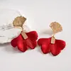Brincos Acrílicos em Forma de Leque de Folha de Ginkgo Estilo Feriado Europeu e Americano Brincos Personalizados de Nicho Transfronteiriços Brincos de Alta Qualidade para Mulheres