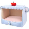 Ninhos de Gaveta Quentes em Formato de Animal para Outono e Inverno para Cachorros, Ninhos Quentes para Gatos, Ninhos para Animais de Estimação para Cães Pequenos e Médios, Ninhos Fechados para Cachorros Venda por Atacado