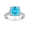 Anillo Tonglin nuevo de plata de ley S925 para mujer, 3.5 quilates, forma de almohada, cuadrado grueso, corte de fuegos artificiales, diamante de alto carbono, anillo de boda, anillos