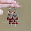 Pendientes de estilo exótico más vendidos, ganchos de oreja clásicos elegantes artísticos vintage, pendientes colgantes de borla de moda huecos versátiles