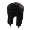 Chapéu de inverno para mulheres, gorro quente para cobrir as orelhas ao ar livre, chapéu de pelúcia clássico e versátil para circunferência de cabeça grande, cobertura de cabeça à prova de vento