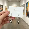 Brincos de Pérola Geométricos com Pino de Prata 925 para Mulheres, Brincos de Franja Modernos, Brincos de Luxo, Brincos Elegantes Retrô Venda por Atacado