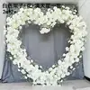 Decoración de Arco con Forma de Corazón para Celebración de Boda Arreglo Floral para Boda Flores Artificiales Flores Falsas Arco de Hierro con Forma de Corazón para Propuesta
